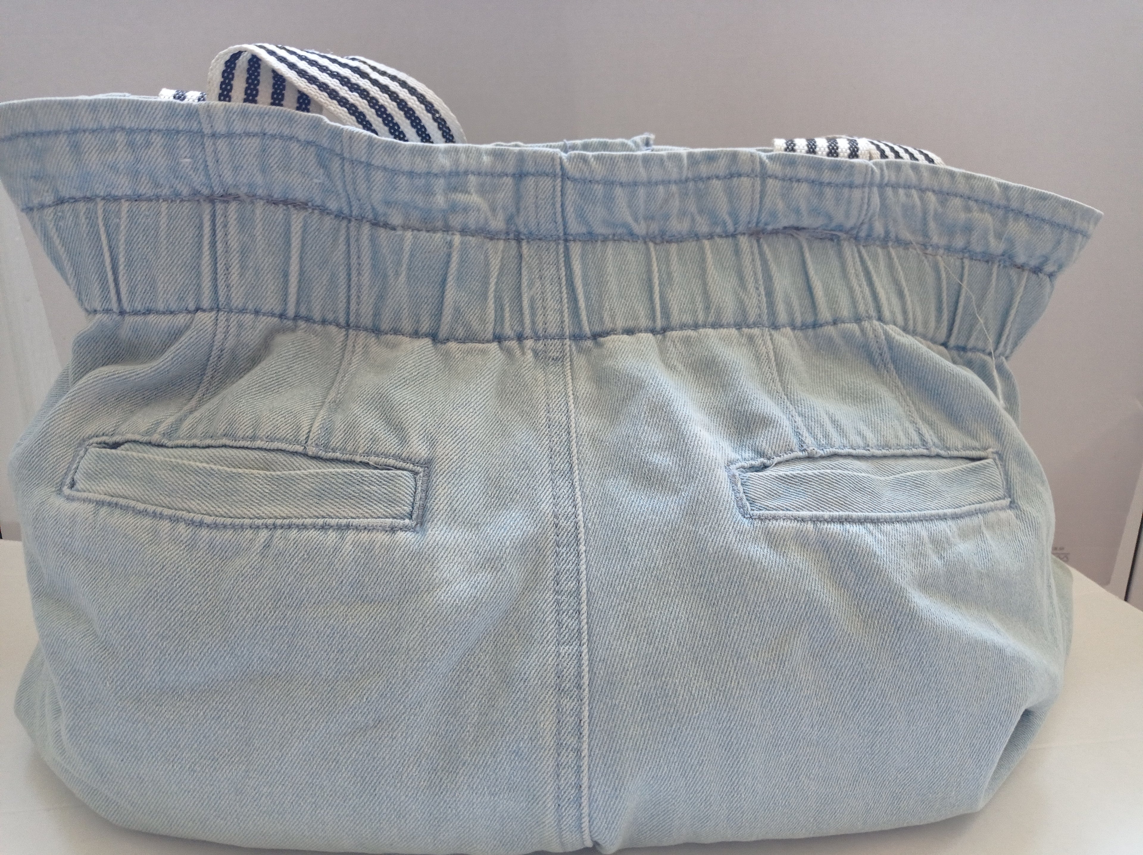 Borsa in jeans con cerniera